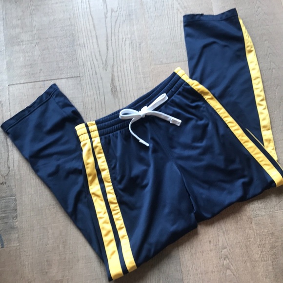 Nike Other - Nike Men’s Navy & Yellow Track Pants M EUC